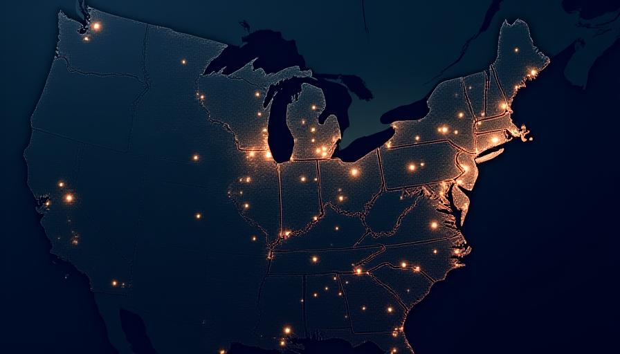 Map of Mallory Trucking service area including Indiana, Ohio, Illinois, and Michigan
