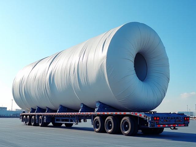 Industrial generator transport on a multi-axle trailer